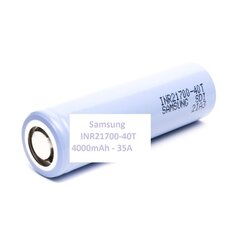 Аккумулятор Samsung INR21700-40T 4000mAh - 35A, 1 шт. цена и информация | Батарейки | kaup24.ee