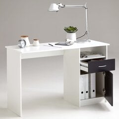 Письменный стол с 1 выдвижным ящиком FMD, 123x50x76,5 см, белый цена и информация | Компьютерные, письменные столы | kaup24.ee