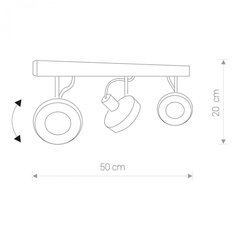 Nowodvorski Lighting laevalgusti Cross Graphite III 9596 hind ja info | Laelambid | kaup24.ee