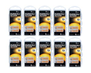 Элементы Duracell для слуховых аппаратов ActivAir PR48 13, 60 шт. цена и информация | Батарейки | kaup24.ee