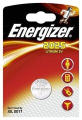 Energizer CR2025 Tаблетка 3V литиевая батарея цена и информация | Батарейки | kaup24.ee