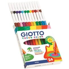 Фломастеры Fila Giotto Turbo, 24 цвет., 071500. цена и информация | Принадлежности для рисования, лепки | kaup24.ee