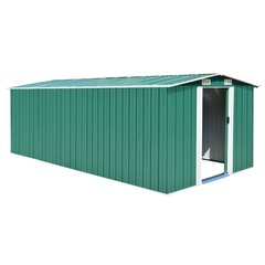 aiakuur 257 x 489 x 181 cm metallist, roheline цена и информация | Садовые сараи, дровницы | kaup24.ee