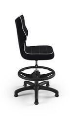 Эргономичное детское кресло Entelo Petit Black JS01 с опорой для ног, черное цена и информация | Офисные кресла | kaup24.ee