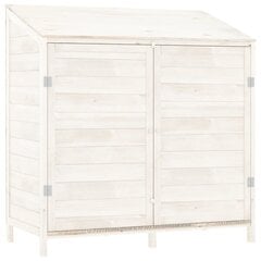 Aiakuur , valge, 102 x 52 x 112 cm, nulupuit цена и информация | Садовые сараи, дровницы | kaup24.ee