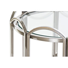 Вспомогательный стол DKD Home Decor, стеклянный, серебристый металл (55 x 55 x 55 см) цена и информация | Журнальные столики | kaup24.ee