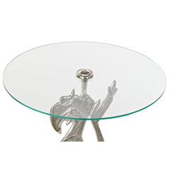 Приставной столик DKD Home Decor, алюминий/стекло, (46 x 46 x 72 см) цена и информация | Журнальные столики | kaup24.ee