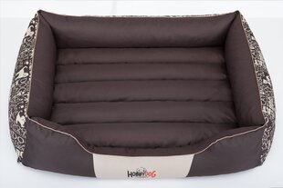 Hobbydog лежак Prestige XL надписи, коричневый цена и информация | Лежаки, домики | kaup24.ee