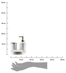 Mondex HTWM6676 valge ja kuldne tarvikute komplektid, 3 tk цена и информация | Аксессуары для ванной комнаты | kaup24.ee