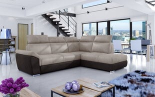 Мягкий угловой диван Loreto GD, кремовый/коричневый цена и информация | Угловые диваны | kaup24.ee