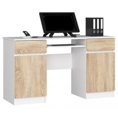 Письменный стол NORE A5, белый/дубовый цвет цена и информация | Компьютерные, письменные столы | kaup24.ee