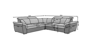 Универсальный угловой диван Federico G, коричневый цена и информация | Угловые диваны | kaup24.ee