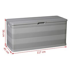 aia hoiukast, hall, 117 x 45 x 56 cm hind ja info | Kompostrid, prügikonteinerid | kaup24.ee