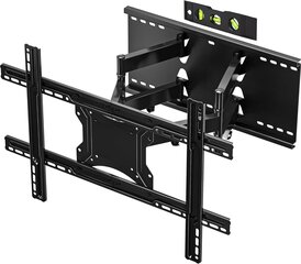 Настенное крепление BONTEC для телевизора 37-80" - Наклон и полное движение, черный цена и информация | Кронштейны и крепления для телевизоров | kaup24.ee