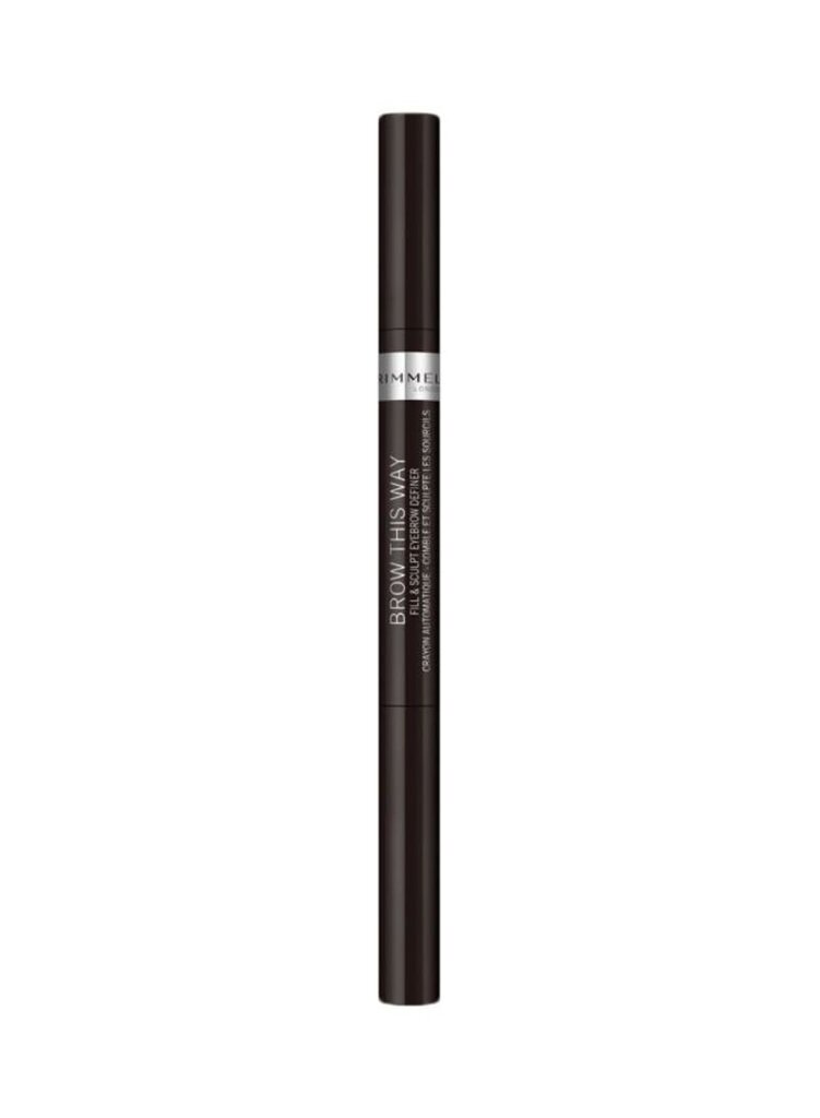 Kulmupliiats harjaga Rimmel This Way 0,25 g, 004 Soft Black цена и информация | Kulmuvärvid, -pliiatsid | kaup24.ee