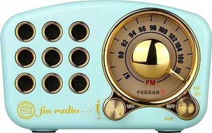 Raadiovastuvõtja Raadio Feegar RETRO FM köögiraadio Bluetooth 3,5mm AUX SD 10h hind ja info | Raadiod ja äratuskellad | kaup24.ee