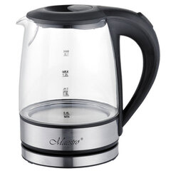 Feel-Maestro MR062 electric kettle 1.2 L Black, Transparent 1630 W цена и информация | Электрочайники | kaup24.ee