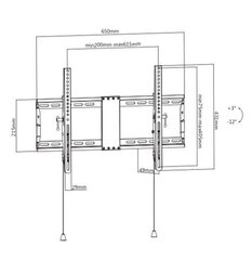 Gembird TELERI ACC SEINAKINNITUS 37-80"/WM-80T-01 GEMBIRD цена и информация | Кронштейны и крепления для телевизоров | kaup24.ee