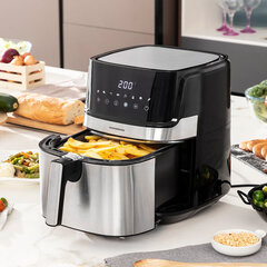 ФРИТЮРНИЦА БЕЗ МАСЛА INNOVAGOODS FRYINN PRO 5500 ЧЁРНЫЙ НЕРЖАВЕЮЩАЯ СТАЛЬ 1700 W 5,5 L цена и информация | Фритюрницы | kaup24.ee