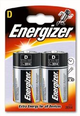 Элементы Eenergizer D, 2 шт. цена и информация | Батарейки | kaup24.ee