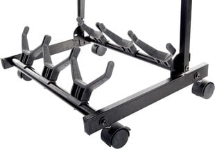 Rocktile Triple Guitar Stand (гитарный штатив, стенд, штатив, акустическая гитара, акустическая бас, электрогитара и бас) черный цена и информация | Гитары | kaup24.ee