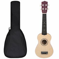 sopran ukulele komplekt kotiga lastele hele puit 21" hind ja info | Kitarrid | kaup24.ee