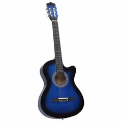 12-osaline akustilise kitarri komplekt 6 keelega, sinine, 38'' цена и информация | Гитары | kaup24.ee