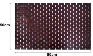 Бамбуковый коврик для ванной темно-коричневый цена и информация | Аксессуары для ванной комнаты | kaup24.ee