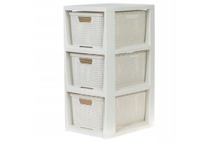 Ванная полка Rattan с 3 корзинами, 29,3x23,9x48,5 см цена и информация | Аксессуары для ванной комнаты | kaup24.ee