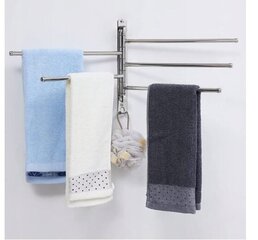Vannitoa rätikuhoidja nagiga, hõbedane hind ja info | Vannitoa sisustuselemendid ja aksessuaarid | kaup24.ee