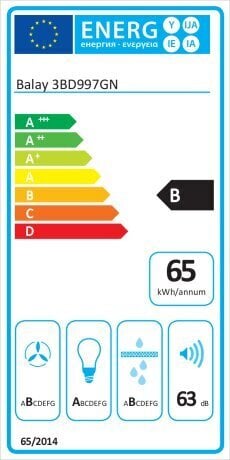 Traditsiooniline õhupuhasti Balay 3BD997GN 750 m3/h (90 CM) hind ja info | Õhupuhastid | kaup24.ee