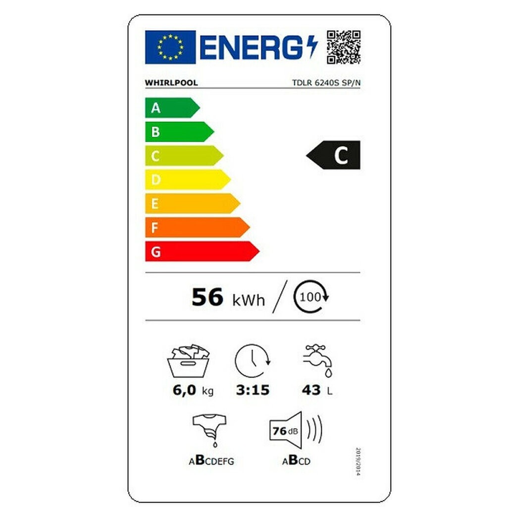 Whirlpool Corporation TDLR 6240SSPN цена и информация | Pesumasinad | kaup24.ee