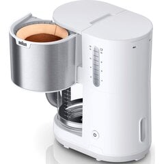 Braun filterkohvimasin KF 1500 WH PurShine, valge hind ja info | Kohvimasinad | kaup24.ee