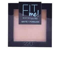 Maybelline Fit Me Matte Poreless Pressed Powder пудра 9 g, 220 Natural Beige цена и информация | Пудры, базы под макияж | kaup24.ee