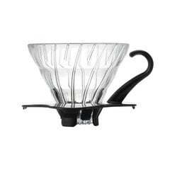 Hario V60 Glass Dripper 01 - черный, с черпаком цена и информация | Аксессуары для кофейных аппаратов | kaup24.ee