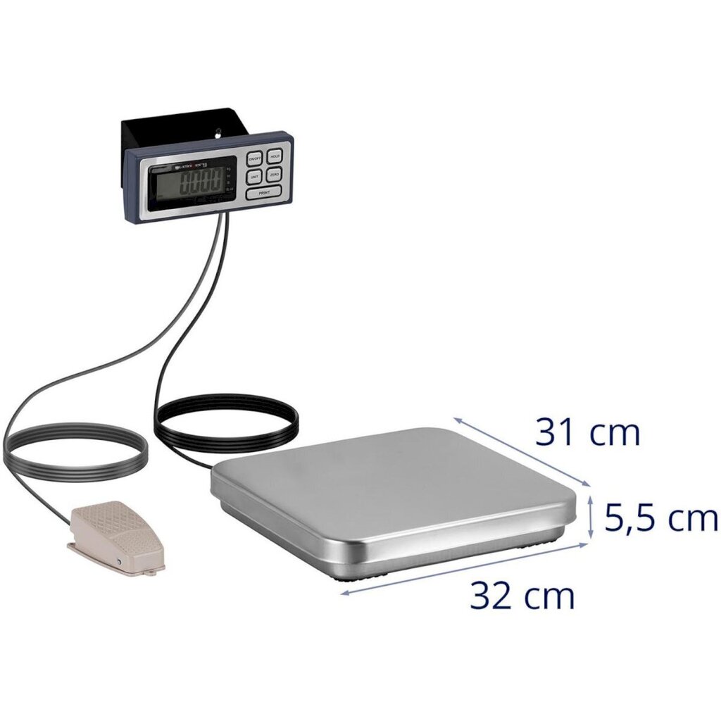 Pitsakaal jalgpedaaliga, STEINBERG SBS-PS-10P1, LCD 10 kg. / 2 g., 32 cm. x 31 cm. hind ja info | Köögikaalud | kaup24.ee