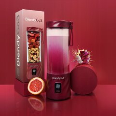 Чашка-блендер BlendyGo Миксер Smoothie мини-блендер кувшин 3 250 Вт красный цена и информация | Коктейльницы | kaup24.ee