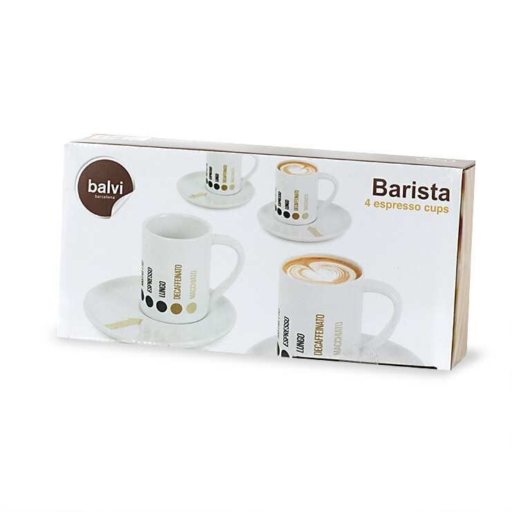 Balvi Espresso Tasside Barista Komplekt 4tk (keraamilised) цена и информация | Kohvimasinad | kaup24.ee