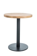 Столик Signal Meble Puro II, 80 см, черный / дубовый цвет цена и информация | Кухонные и обеденные столы | kaup24.ee