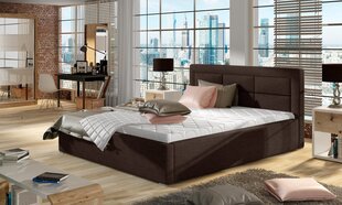 Кровать Rosano MD, 160х200 см, гобелен, коричневая цена и информация | Кровати | kaup24.ee