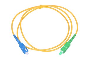 Extralink SC/APC-SC/UPC | Patchcord | Üherežiimiline, Simplex, G652D, 3mm, 1m hind ja info | Kaablid ja juhtmed | kaup24.ee