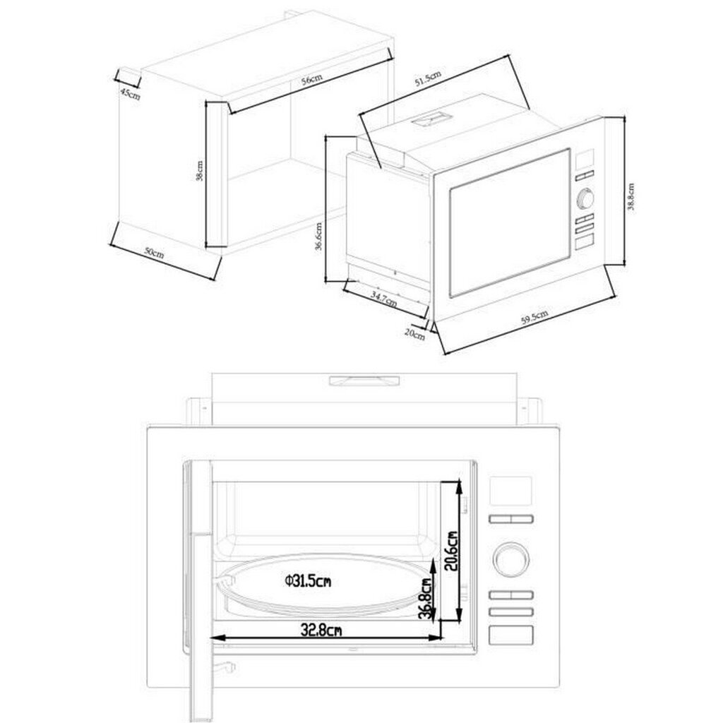 Mikrolaineahi Continental Edison CEMO25GINE 25 L 900 W цена и информация | Mikrolaineahjud | kaup24.ee