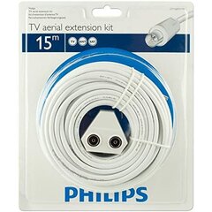 TV Antenni Koaksiaalkaabel Philips SWV2209W/10 Vask 15 m hind ja info | Kaablid ja juhtmed | kaup24.ee