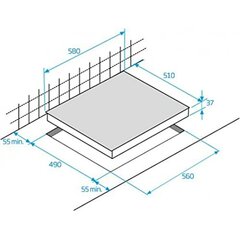 Klaaskeraamiline pliit BEKO HIC63402T 60 cm hind ja info | Pliidiplaadid | kaup24.ee