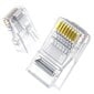 Pistik RJ45 8P8C Cat 6 läbipaistev KOMPLEKT 10tk 10168571 цена и информация | Kaablid ja juhtmed | kaup24.ee