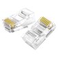 Pistik RJ45 8P8C Cat 6 läbipaistev KOMPLEKT 10tk 10168571 цена и информация | Kaablid ja juhtmed | kaup24.ee