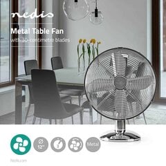 Nedis Lauatüüpi Ventilaator | 30 cm | 3 kiirust | Kroomitud hind ja info | Kodumasinate lisatarvikud | kaup24.ee