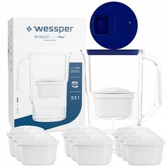 Wessper D1 SOLID 3.3 aquamax filtrikannu LED-loenduriga + 10 filtrit hind ja info | Filterkannud ja filtrid | kaup24.ee