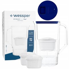 Wessper D1 SOLID 3.3 aquamax filtrikannu LED-loenduriga + 3x filter hind ja info | Filterkannud ja filtrid | kaup24.ee