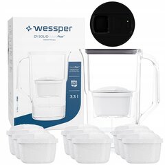 Wessper D1 SOLID 3.3 aquamax filtrikannu LED-loenduriga + 10 filtrit hind ja info | Filterkannud ja filtrid | kaup24.ee